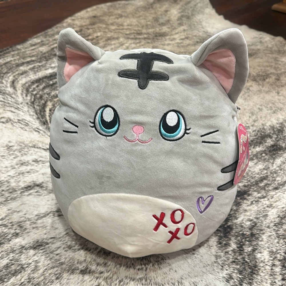 Squishmallows Valentine’s Heart Carson Cat